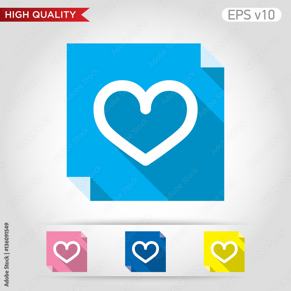 Heart icon. Button with heart icon. Modern UI vector. Heart icon. Button with heart icon. Modern UI vector.