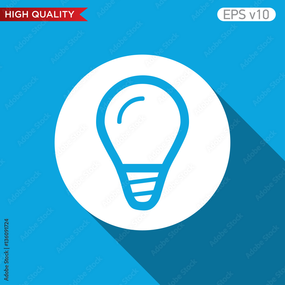 Light bulb icon. Button with light bulb icon. Modern UI vector.