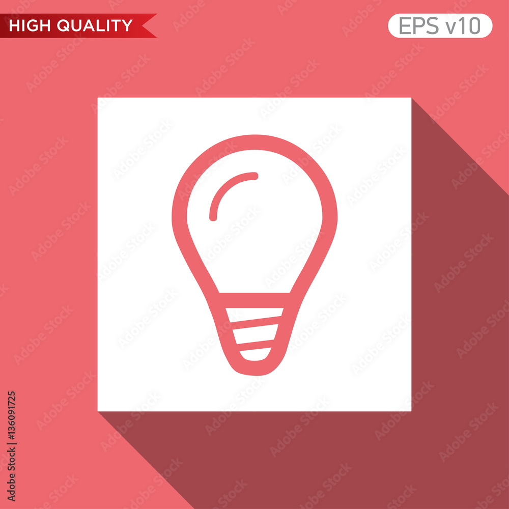 Light bulb icon. Button with light bulb icon. Modern UI vector. Light bulb icon. Button with light bulb icon. Modern UI vector.