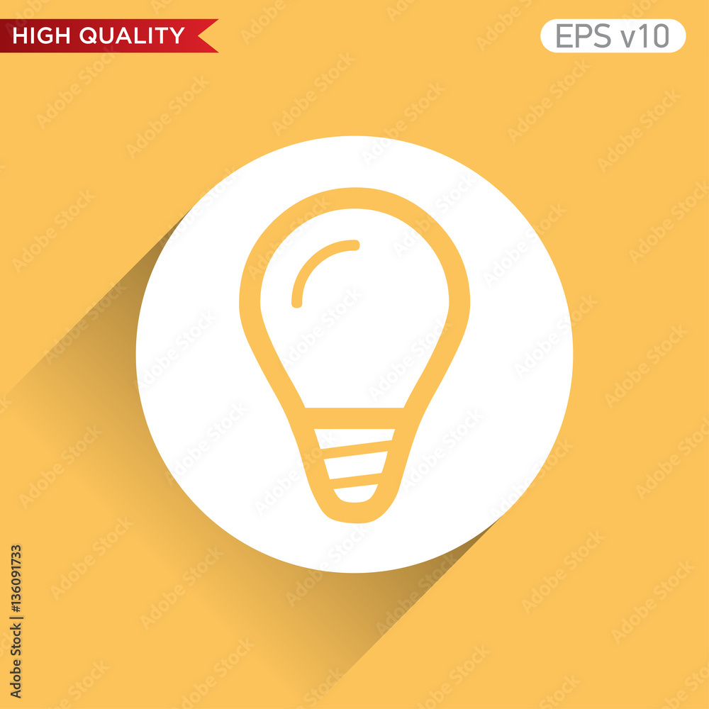 Light bulb icon. Button with light bulb icon. Modern UI vector. Light bulb icon. Button with light bulb icon. Modern UI vector.