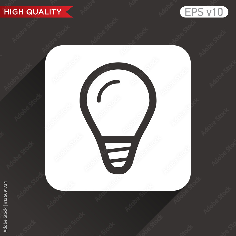 Light bulb icon. Button with light bulb icon. Modern UI vector. Light bulb icon. Button with light bulb icon. Modern UI vector.