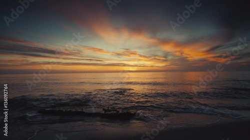 Sun is rising up video. Sunrise over the beach.