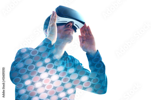 Canvas Print The man with glasses of virtual reality