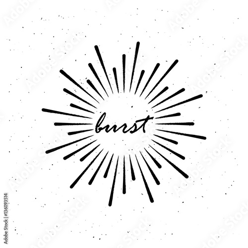Vintage burst light rays