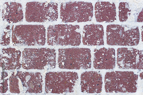 Obraz na plátně Red pavers for background and texture