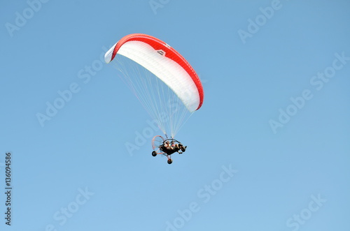 a powered paraglider