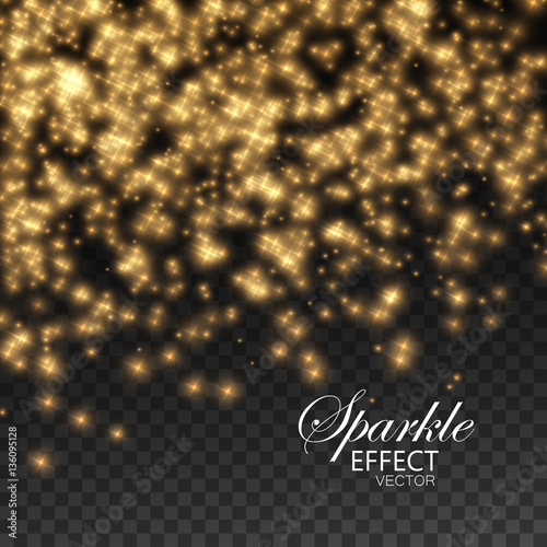 Gold glittering star dust