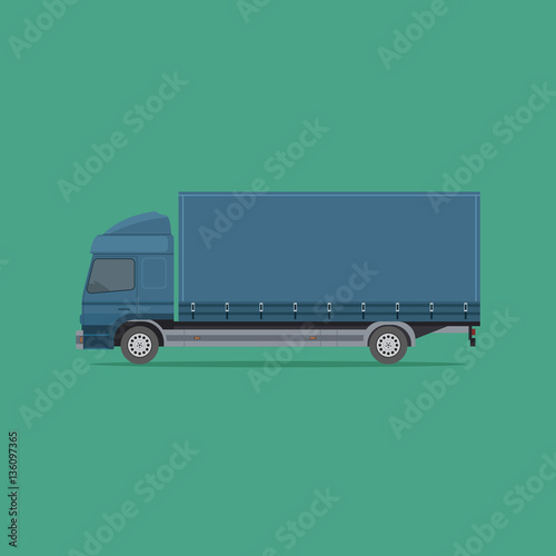 Vector illustration Delivery Cargo truck.