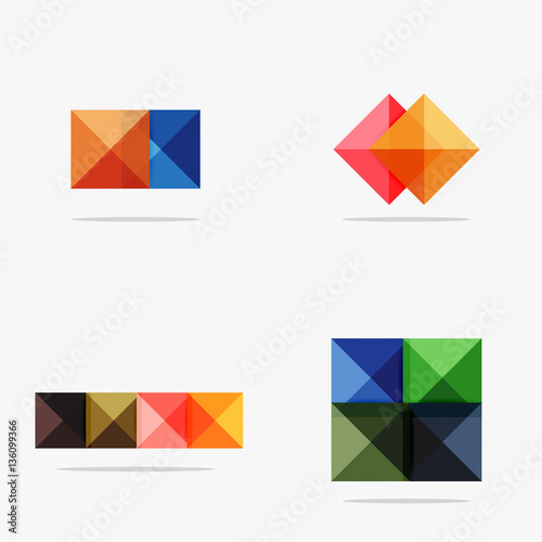 Free Download Set of square abstract backgrounds or infographics for content - GFXLoad