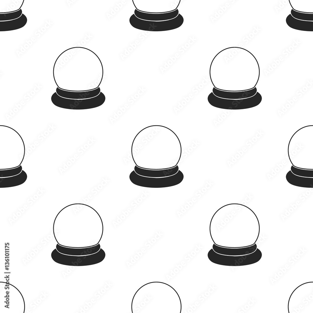 Crystal ball icon in black style isolated on white background. Black ...