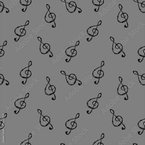 music note doodle hand painted chalk lettering drawing hand lettering background - Notenschlüssel handgemalt