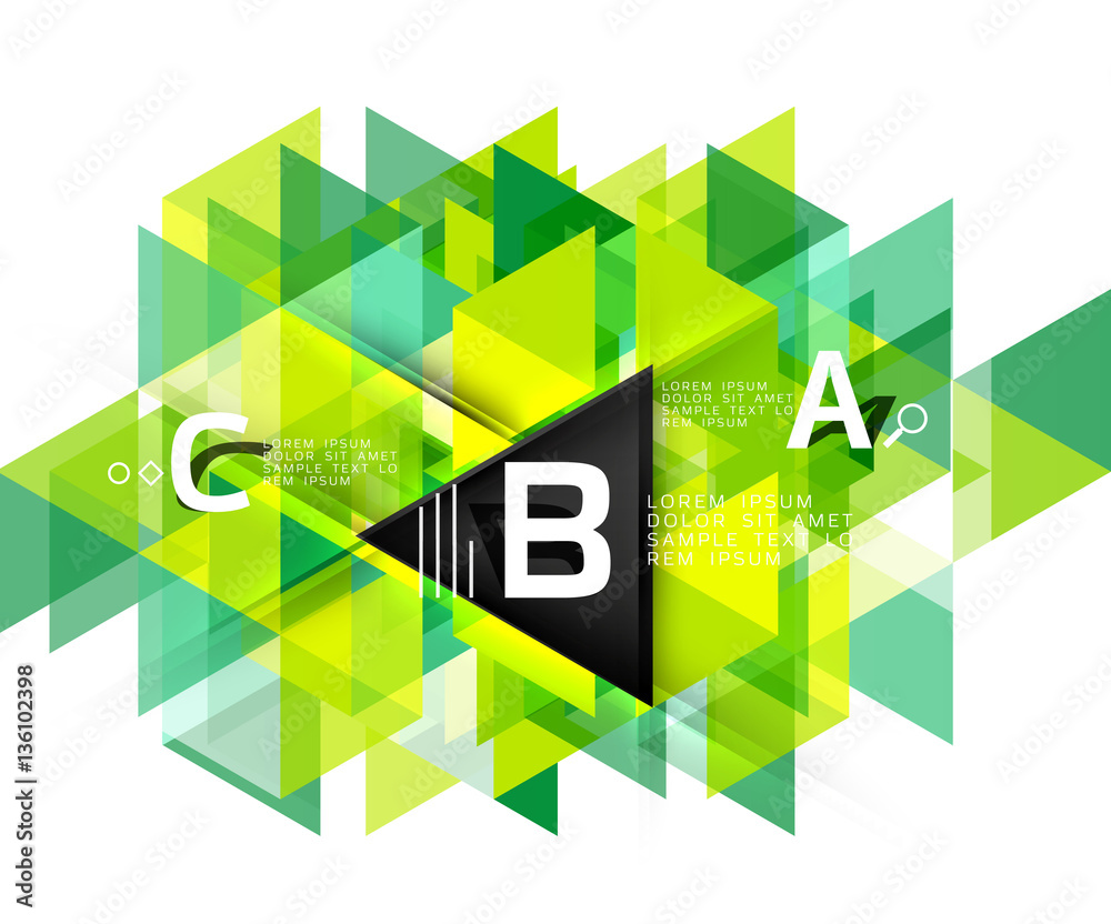 Obraz premium Vector infographic triangles