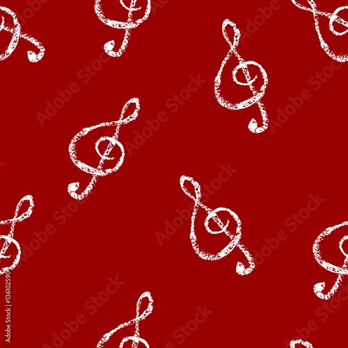 music note doodle hand painted chalk lettering drawing hand lettering background - Notenschlüssel handgemalt