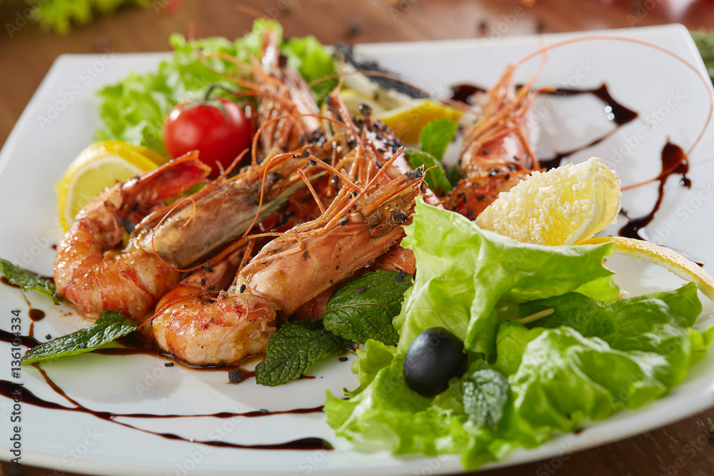 Shrimp dish with tomato Shrimp dish with tomato