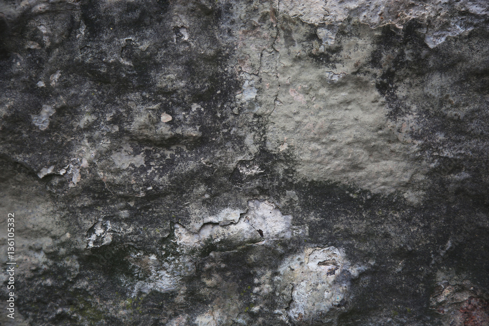 The surface of the wall with peeling paint