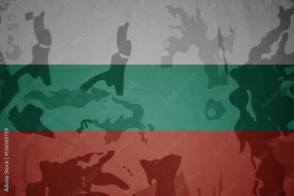 flag of bulgaria on the khaki texture . military concept flag of bulgaria on the khaki texture . military concept