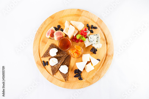 different sorts cheese plate photo