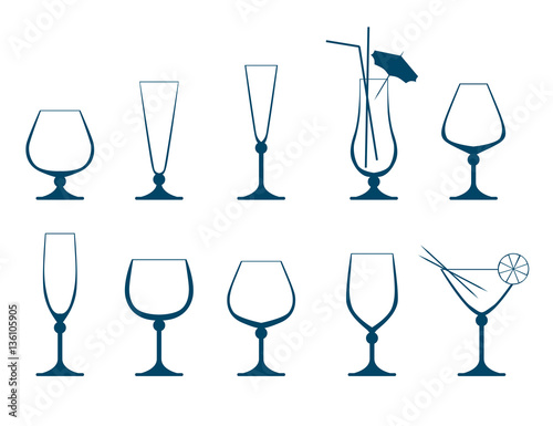 Icons of various crystal glasses.