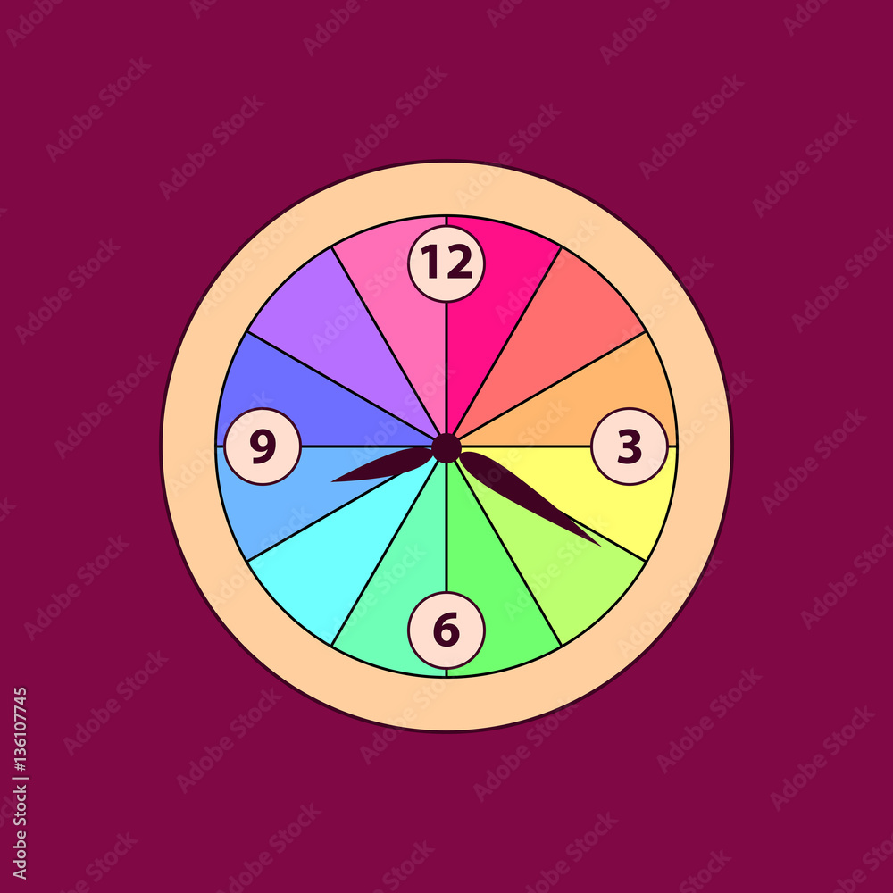 Clock rainbow watch sector Clock rainbow watch sector