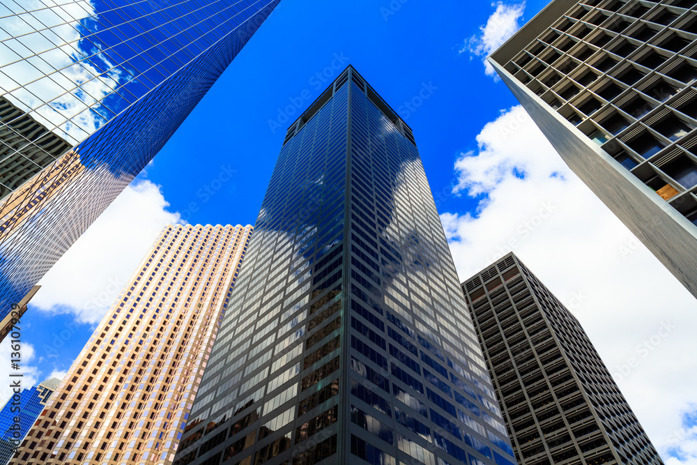 Obraz premium Modern downtown skyscrapers