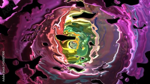 movement Abstract futuristic reflection tunnel on a black background