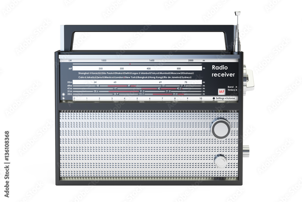 Fototapeta premium radio receiver, 3D rendering