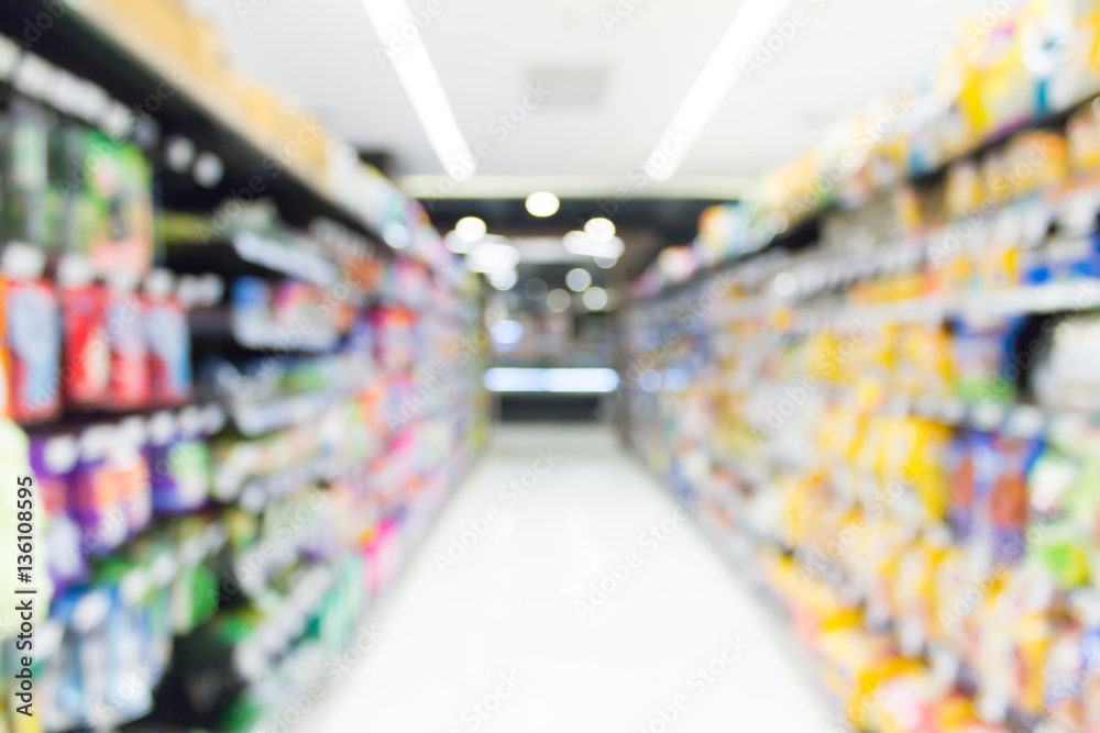 custom made wallpaper toronto digitalAbstract blur supermarket in shopping mall for background