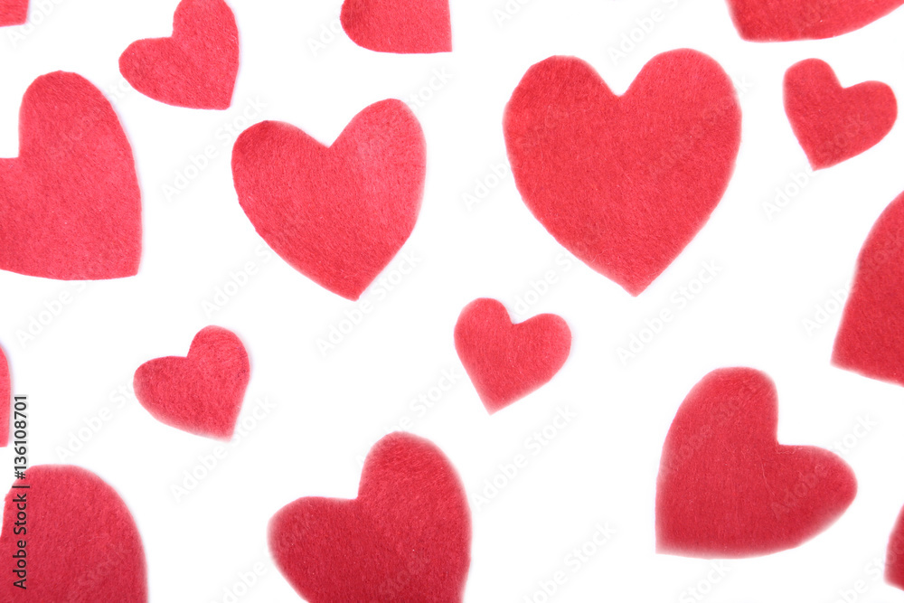 Decorative heart Felt for design to Valentines Day Decorative heart Felt for design to Valentines Day