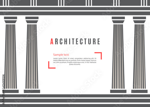 Architecture greek temple background