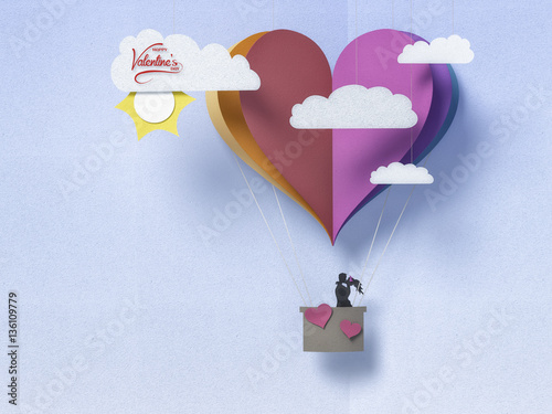 paper balloon and sky with ...