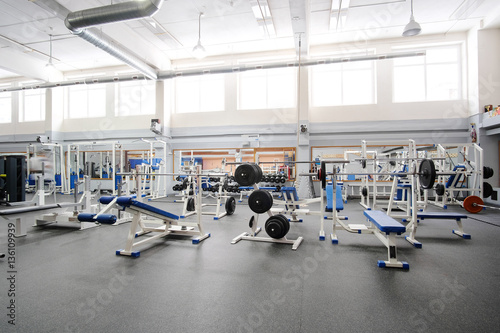 Interior of a fitness hall