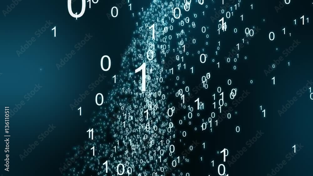 Binäre Zahlen Codes Bewegen sich im Raum