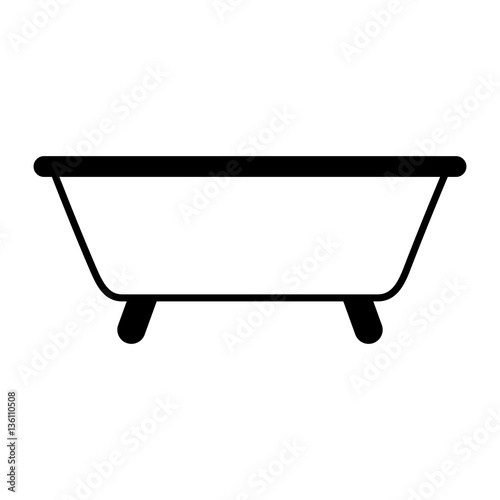 bathtub water isolated icon vector illustration design