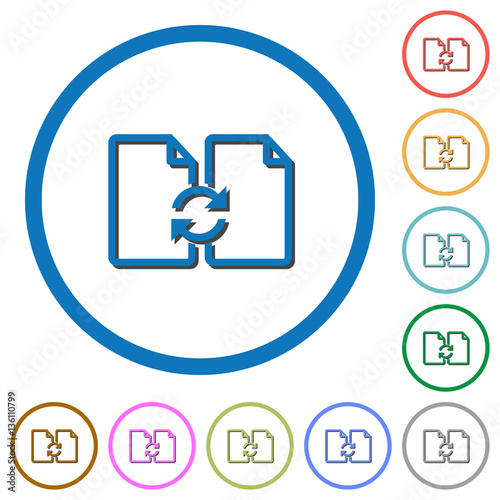 Swap documents icons with shadows and outlines