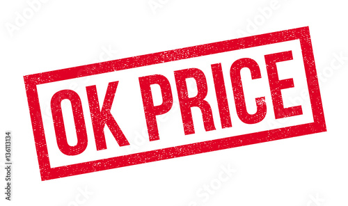 Ok Price rubber stamp. Grunge design with dust scratches. Effects can be easily removed for a clean, crisp look. Color is easily changed.