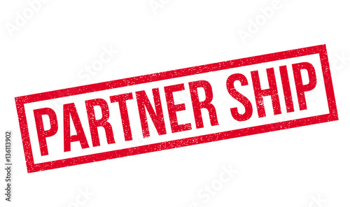 Partner Ship rubber stamp. Grunge design with dust scratches. Effects can be easily removed for a clean, crisp look. Color is easily changed.