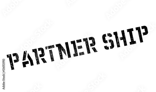 Partner Ship rubber stamp. Grunge design with dust scratches. Effects can be easily removed for a clean, crisp look. Color is easily changed.