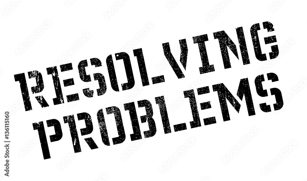 Resolving Problems rubber stamp. Grunge design with dust scratches. Effects can be easily removed for a clean, crisp look. Color is easily changed. Resolving Problems rubber stamp. Grunge design with dust scratches. Effects can be easily removed for a clean, crisp look. Color is easily changed.