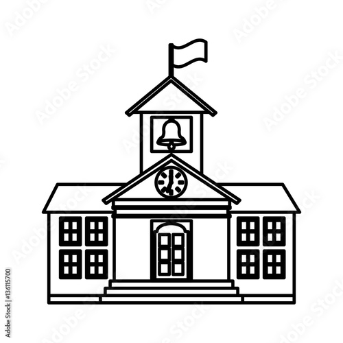 school building isolated icon vector illustration design