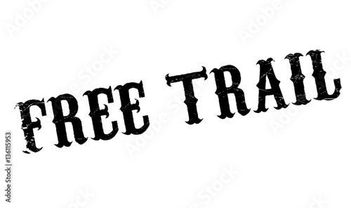 Free Trail rubber stamp. Grunge design with dust scratches. Effects can be easily removed for a clean, crisp look. Color is easily changed.