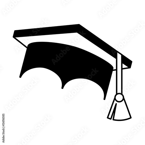 graduation hat isolated icon vector illustration design