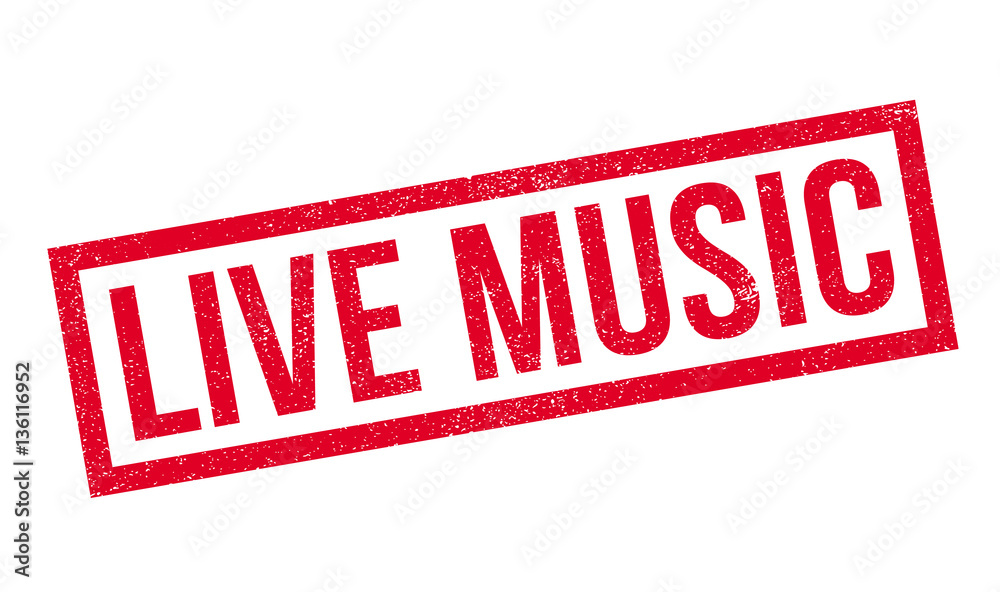 Live Music rubber stamp. Grunge design with dust scratches. Effects can be easily removed for a clean, crisp look. Color is easily changed. Live Music rubber stamp. Grunge design with dust scratches. Effects can be easily removed for a clean, crisp look. Color is easily changed.