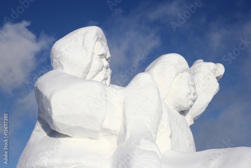 Snow sculpture.