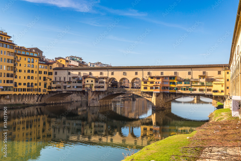 The Ponte Vecchio bridge  in Florence
