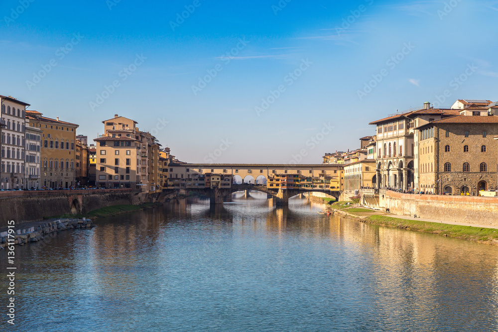 The Ponte Vecchio bridge  in Florence