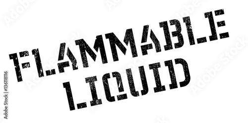 Flammable Liquid rubber stamp. Grunge design with dust scratches. Effects can be easily removed for a clean, crisp look. Color is easily changed.