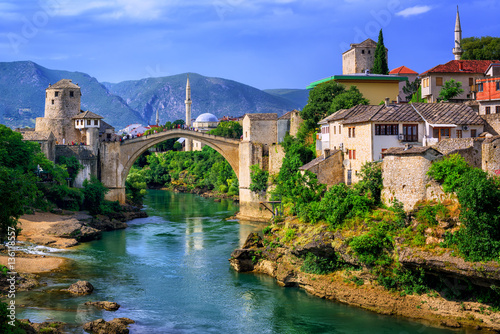 Old Bridge Stari Most in Mostar, Bosnia and Herzegovina photo