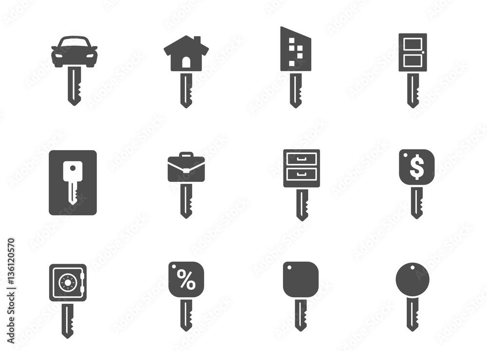 Key Vector Icon Set Key Vector Icon Set