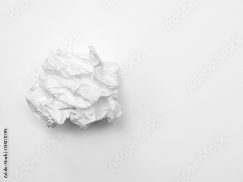 Crumpled paper ball