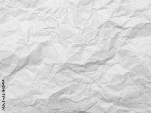 White crumpled paper for background image